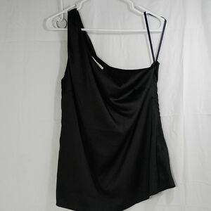 Banana Republic Black Draped Dual-Strap Blouse